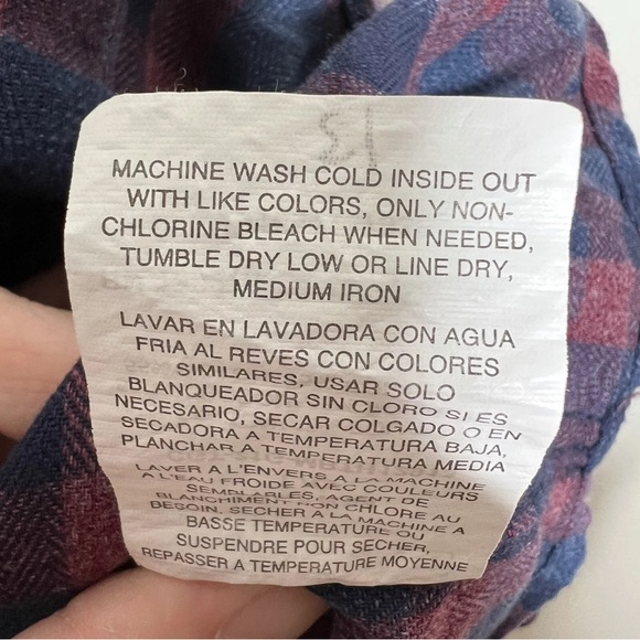 Lee Womens Button Down Shirt Size Large Blue Red Plaid Oversized Casual - Picture 4 of 5